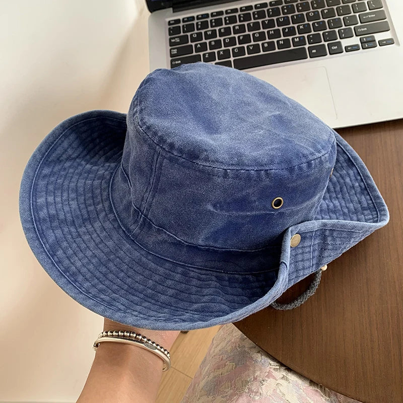 Retro Denim Bucket Hat