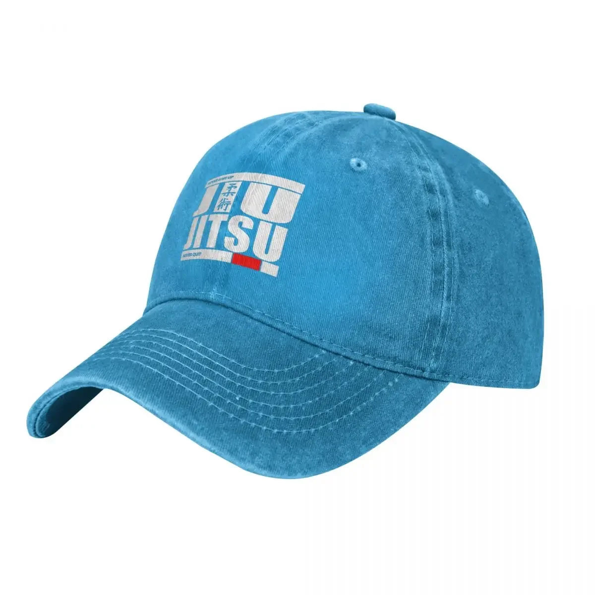 Jiu Jitsu Never Quit Denim Streetwear Baseball Cap