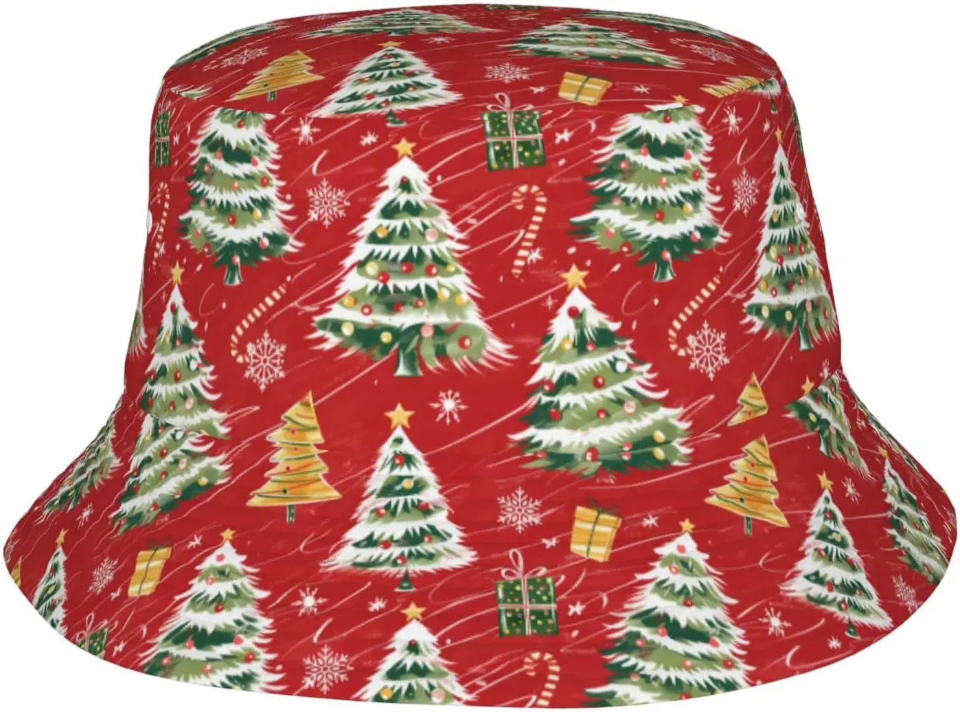 Retro Christmas Poster Print Bucket Hat