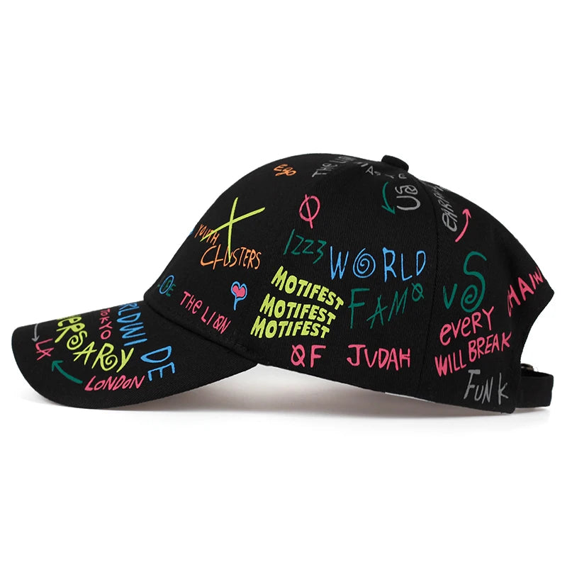Fashion Graffiti Print Street Baseball Cap