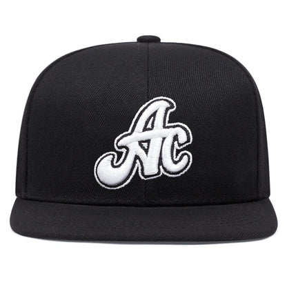AC Side Spaut Embroidery Flat Brim Hip Hop Cap Unisex