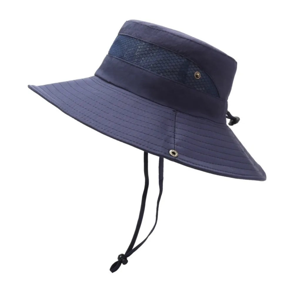 Adjustable Anti-UV Mesh Bucket Hat