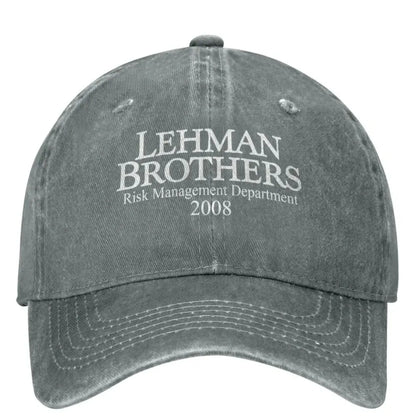 Lehman Brothers Embroidery Vintage Trucker Cap Unisex