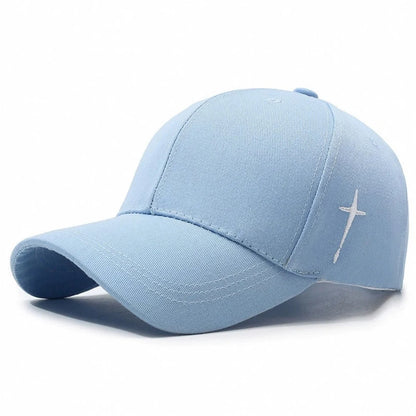 Water Drop Cross Embroidered Snapback Baseball Cap