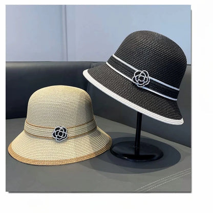 Women’s Camellia Straw Bucket Hat