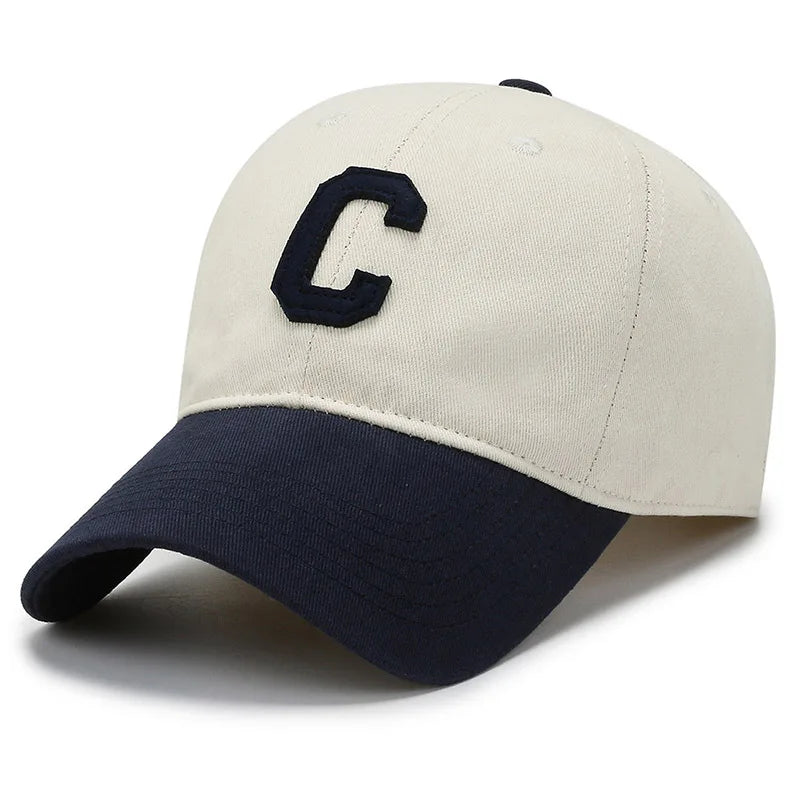 C-letter Embroidered Dual Color Baseball Cap