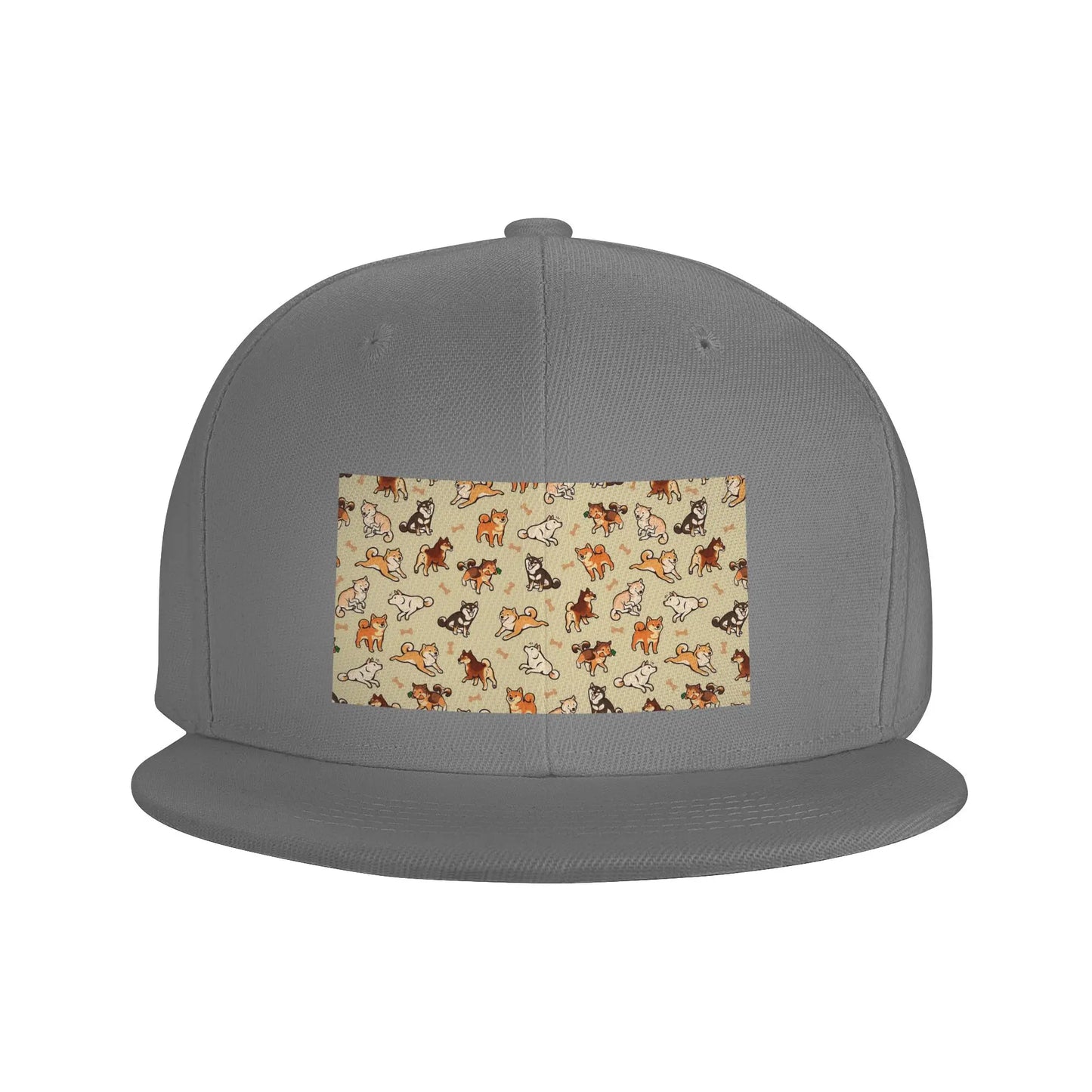 Cute Shiba Inu Dogs Cream Casual Snapback Cap