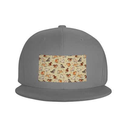 Cute Shiba Inu Dogs Cream Casual Snapback Cap