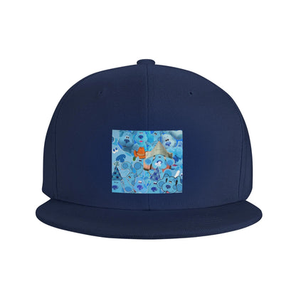 Blue Cartoon Dog Kids Style Snapback Cap