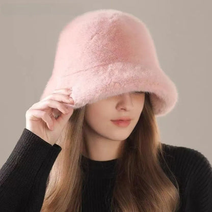 Fluffy Fur Winter Warm Bucket Hat