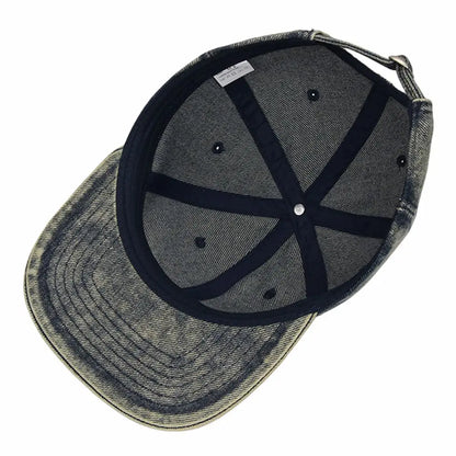 Vintage Wash Oversize Denim Snapback Cap
