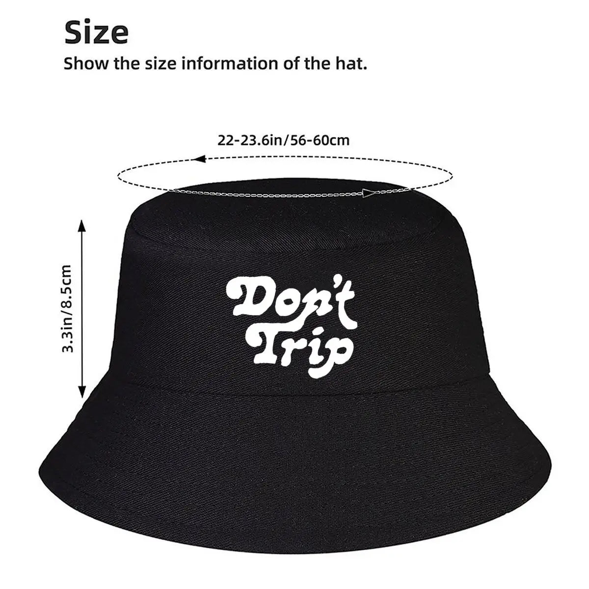 Dont Trip Chill Vibes Text Bucket Hat