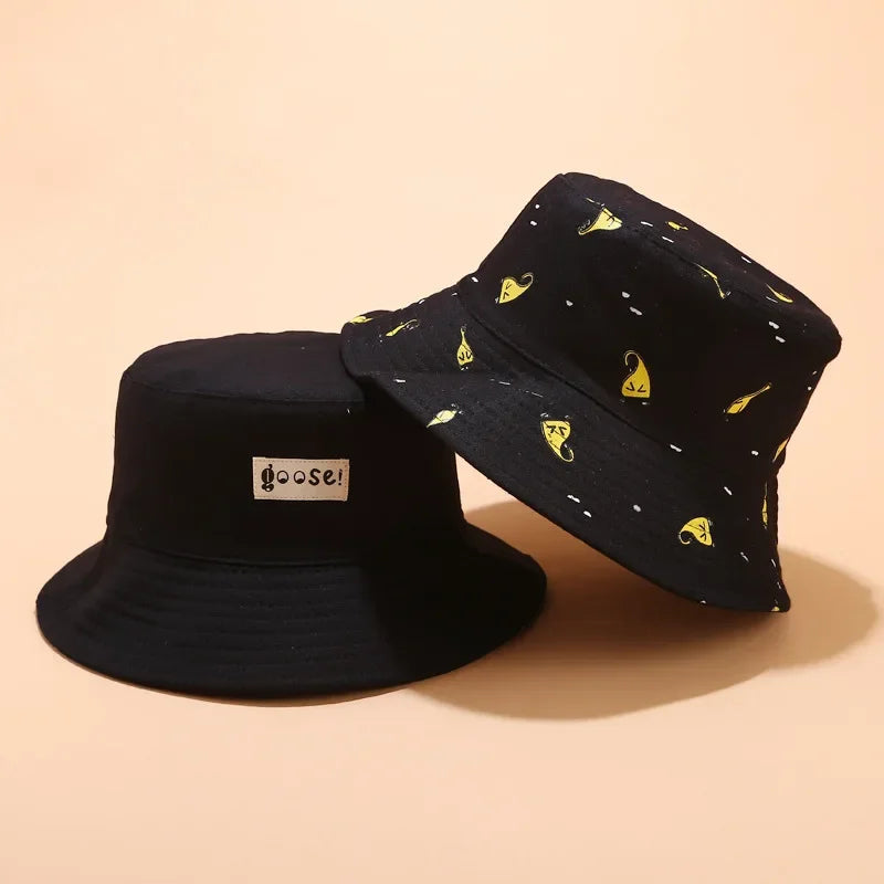 Double-Sided Wear Cotton Print Bucket Hat