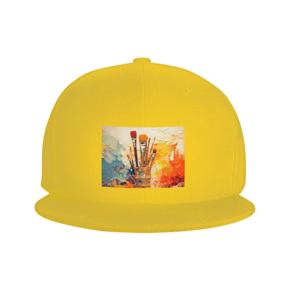 Color Paint Brush Print Artistic Snapback Cap