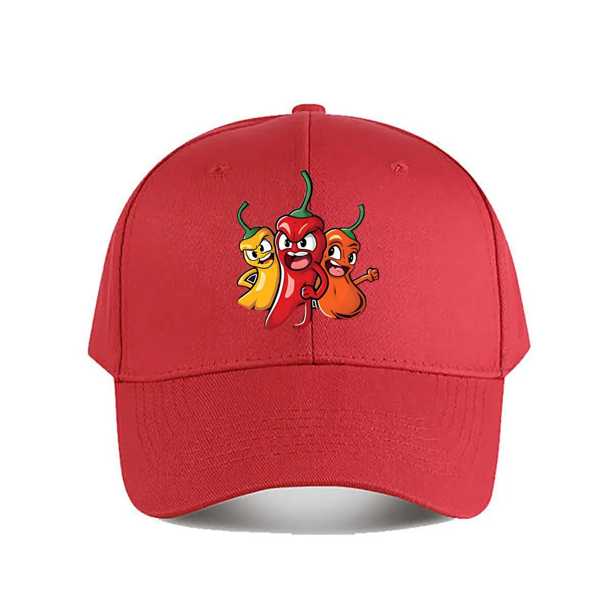 Colorful Cartoon Chili Vinyl Snapback Baseball Cap