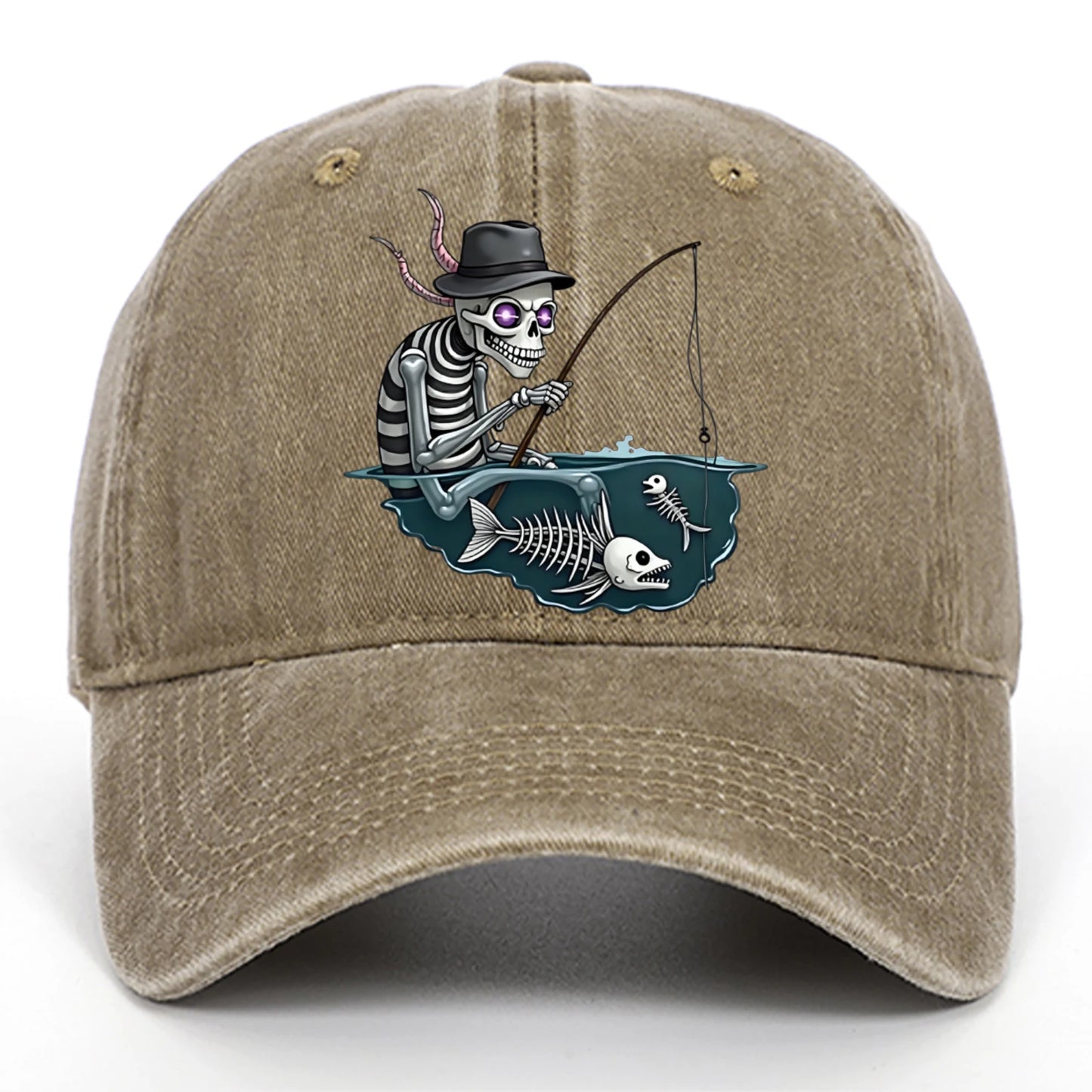 Skull Print Baseball Cap