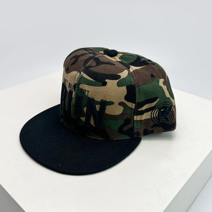 RUN Letter Color Block Snapback Cap