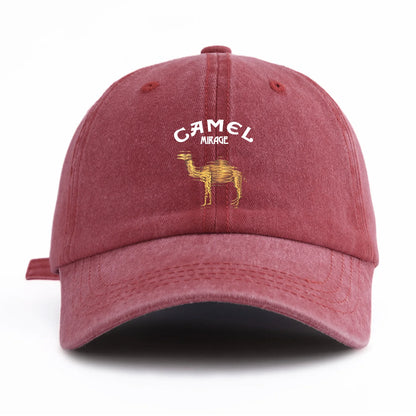 Camel Print Washed Retro Dad Baseball Cap