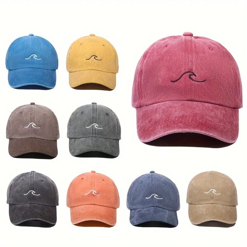 Adjustable Embroidered Flame Retro Classic Baseball Cap