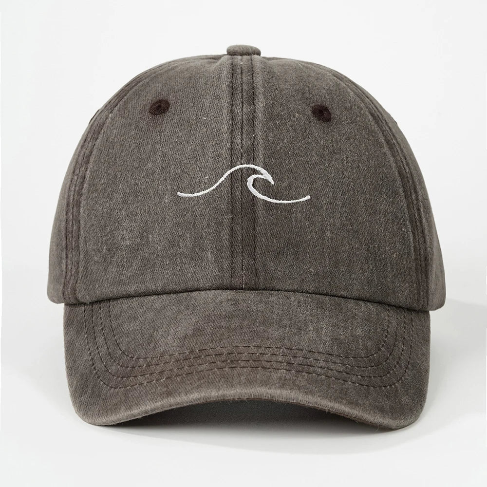 Wave Pattern Hip Hop Snapback Cap