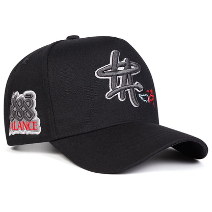 Unisex HA Letter Embroidered Adjustable Baseball Cap