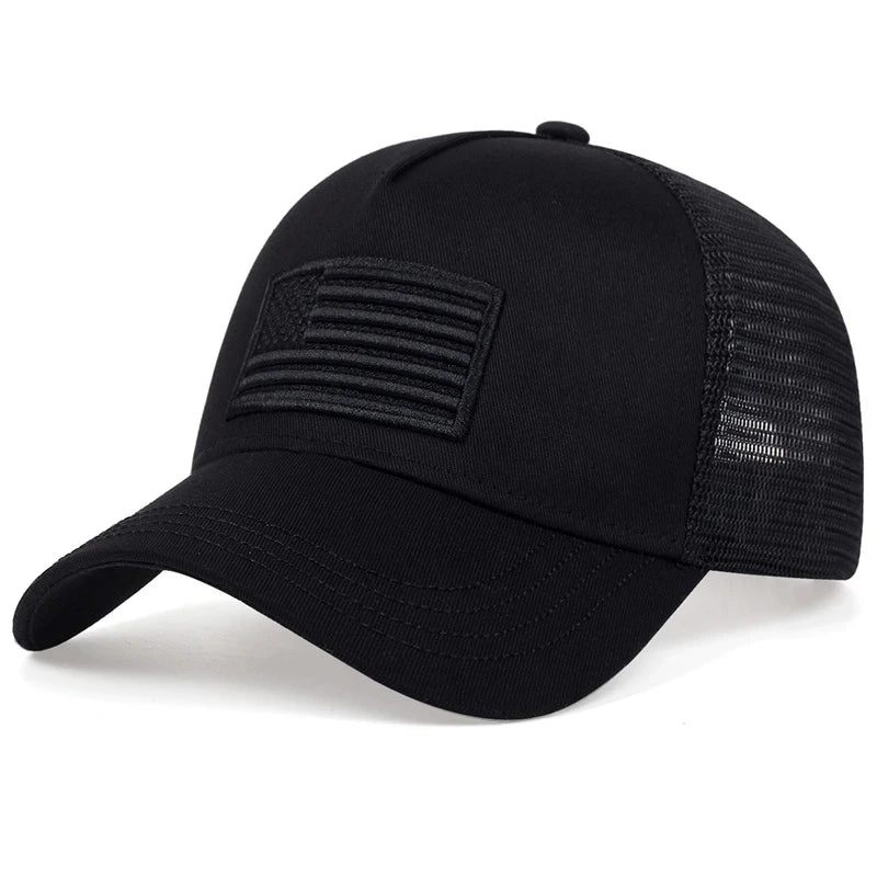 Flag Mesh Baseball Cap Summer Breathable Hat