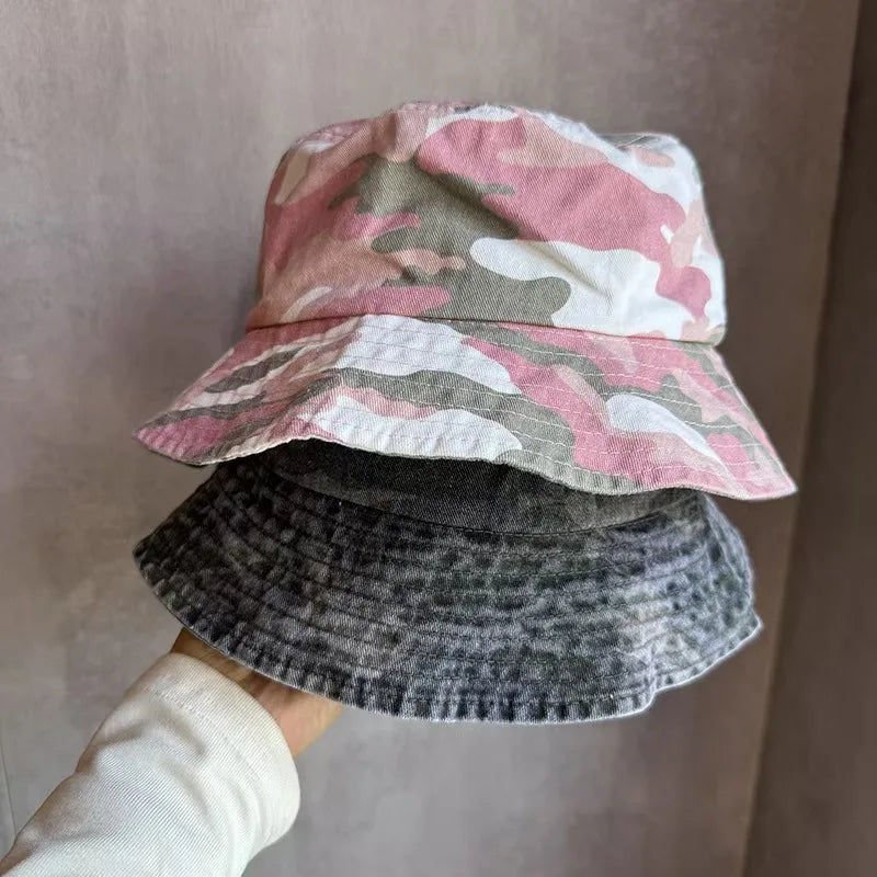 Japanese Washed Camouflage Outdoor Bucket Hat