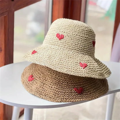 Insta Style Wavy Edge Straw Bucket Hat