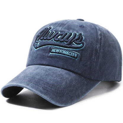 Always 3D Embroidery Vintage Baseball Cap