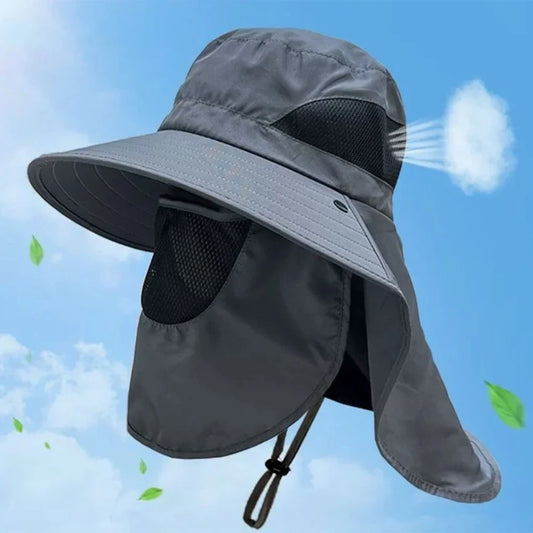 UV Protection Neck-Flap Bucket Hat