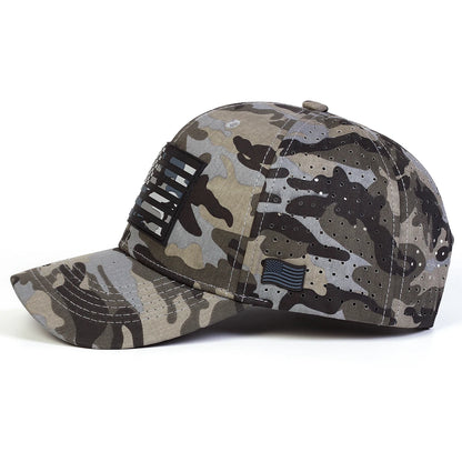 Unisex American Flag Embroidery Baseball Net Caps