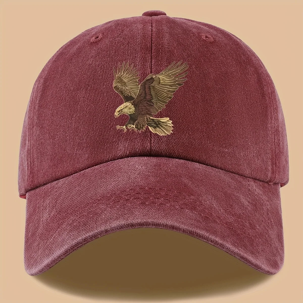 Eagle Print Adjustable Outdoor Vacation Baseball Cap