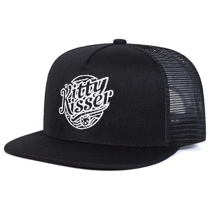 Unisex Kitty Kisser Letter Embroidery Hip-hop Net Hats