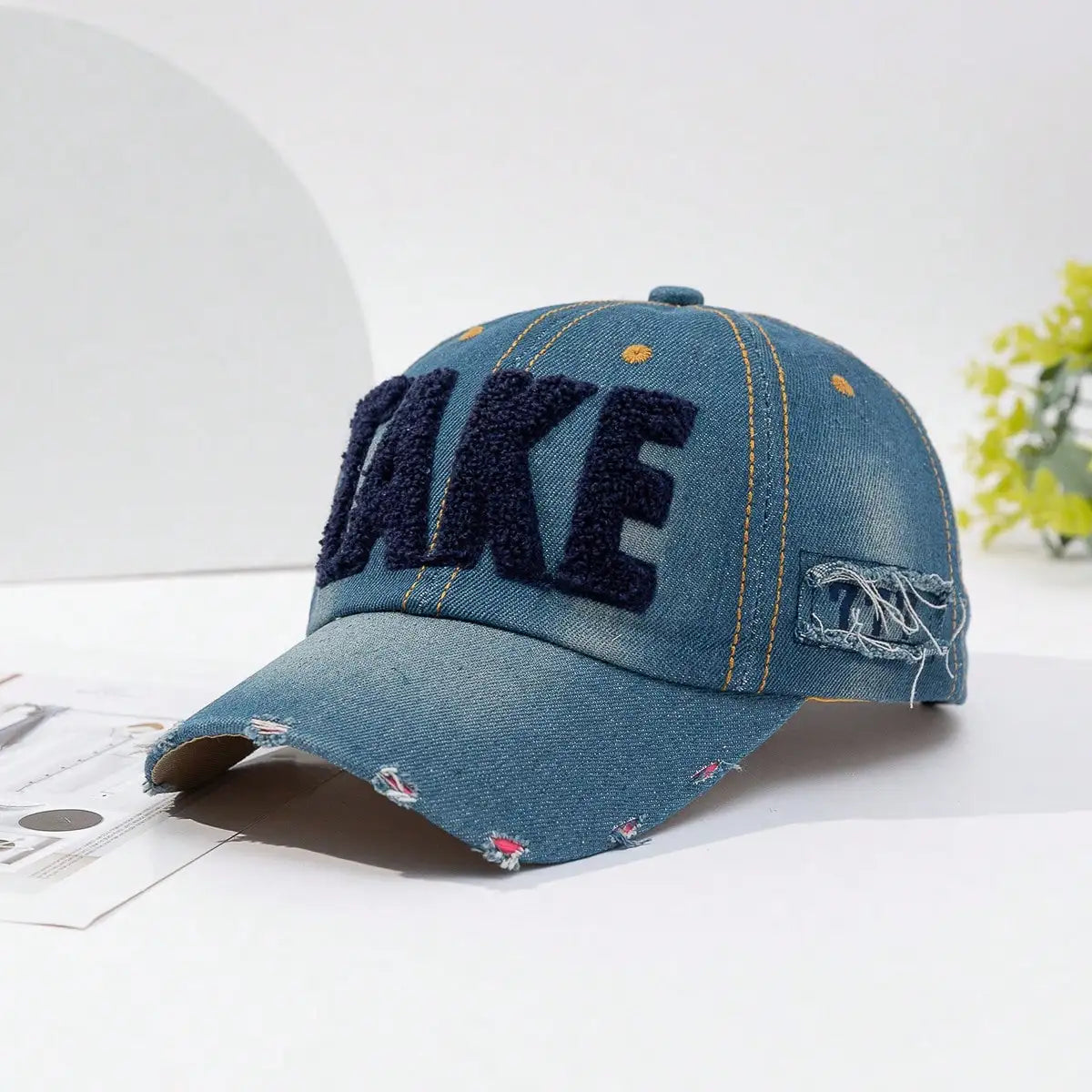Colored Letter Embroidered Cowboy Baseball Cap