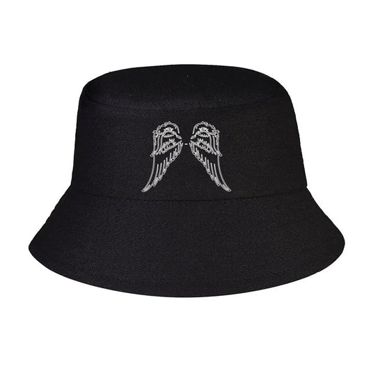 Angel Wings Line Art Graphic Winter Style Bucket Hat