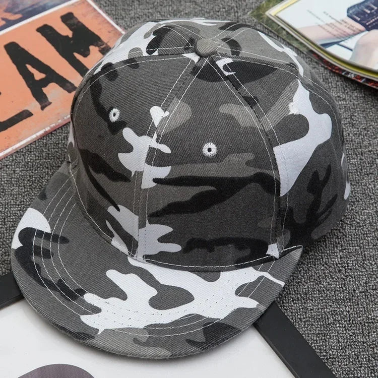 Fashion Camouflage Flat Brim Snapback Baseball Hat
