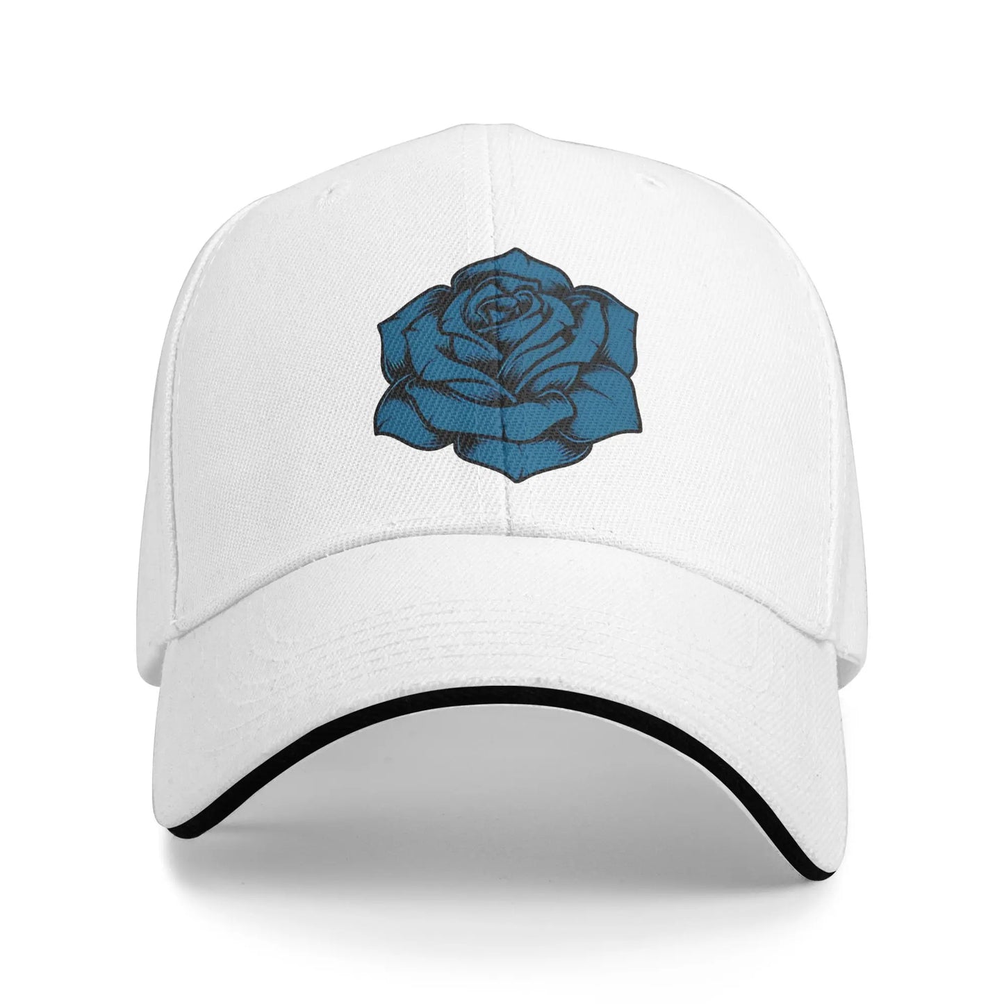 Ado Blue Rose Casual Trucker Baseball Cap