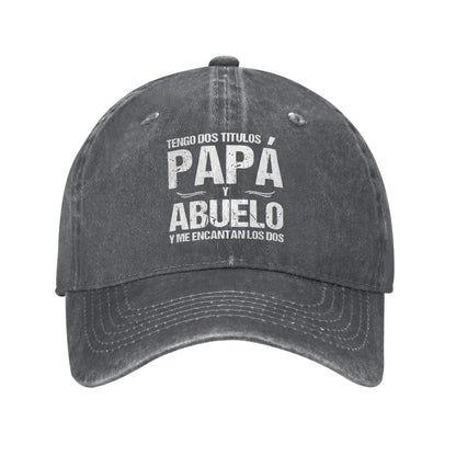 Papa Abuelo Spanish Printed Casual Baseball Cap