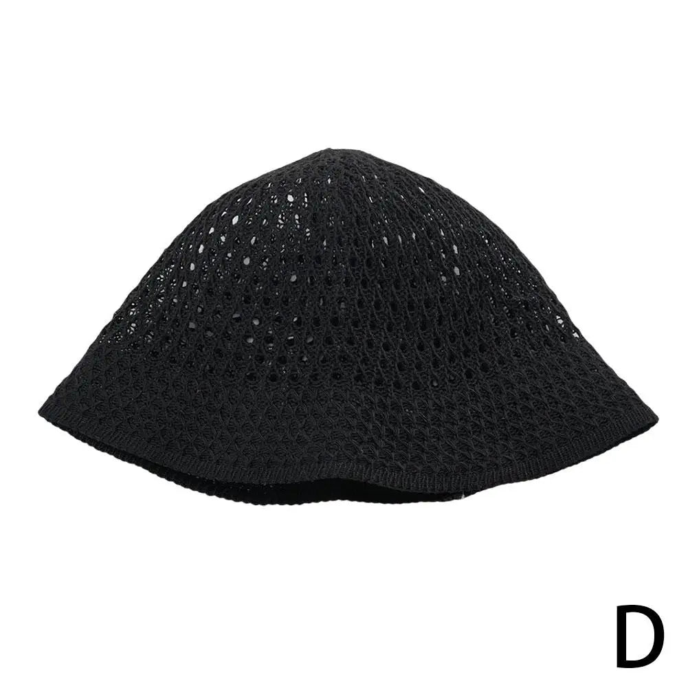 Summer Breathable Hollow Knitted Crochet Bucket Hat