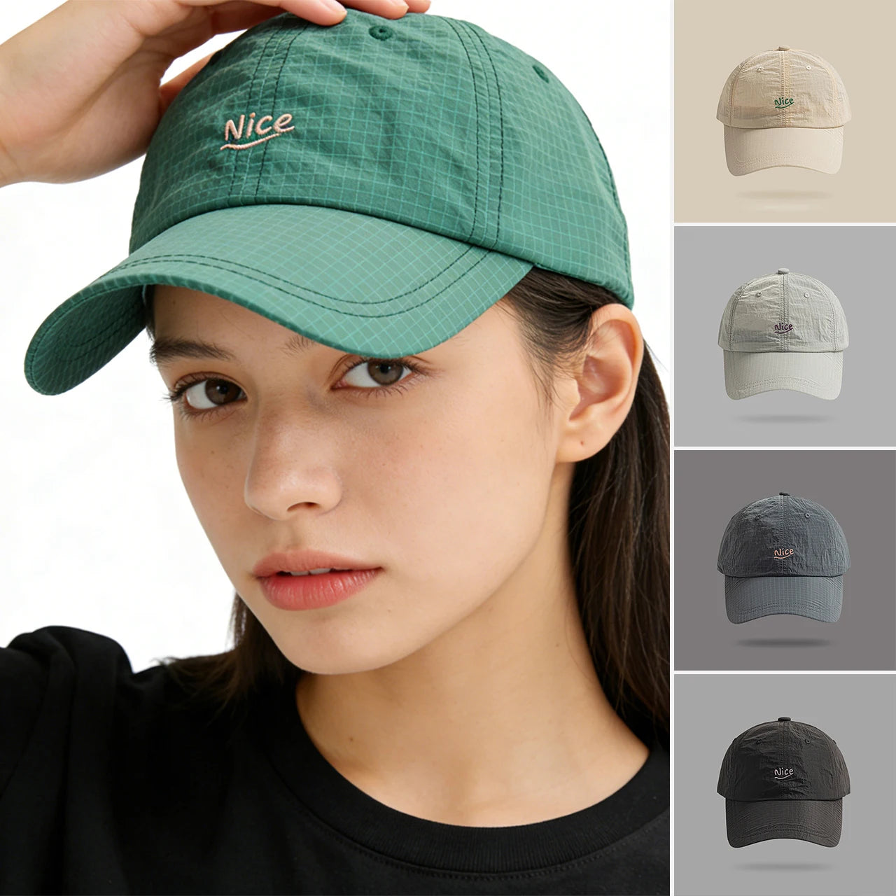 Solid Color Quick Dry Breathable Duck Tongue Baseball Cap