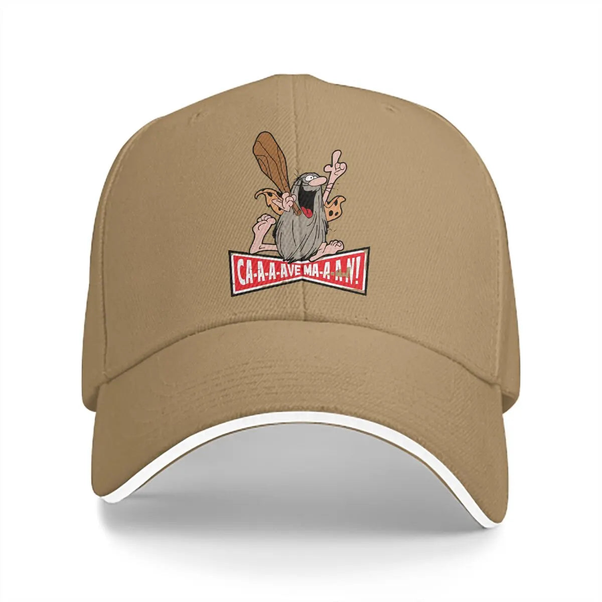 Captain Caveman Cartoon Snapback Baseball Cap
