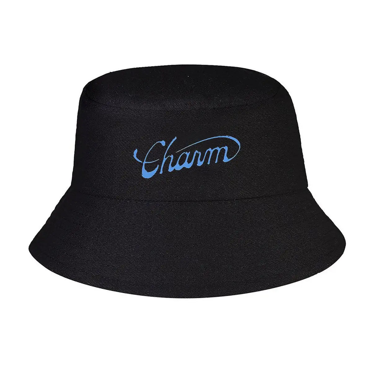 Charm Blue Cursive Text Winter Style Bucket Hat