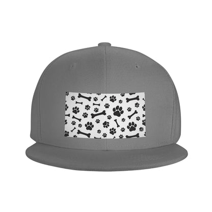 Colorful Dog Paw Print Snapback Cap