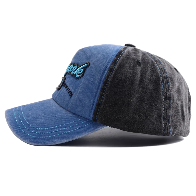 Washed Cotton Letter Snapback Cap