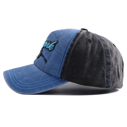 Washed Cotton Letter Snapback Cap