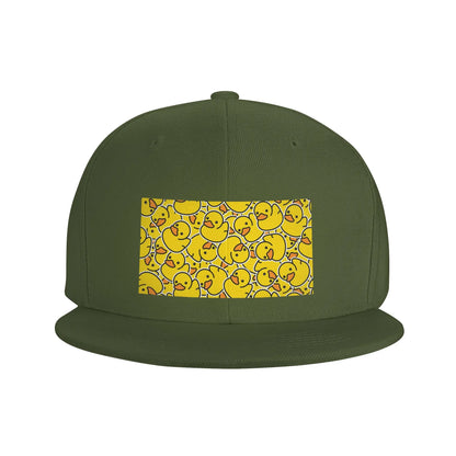 Yellow Rubber Ducks Bathtime Pattern Snapback Cap