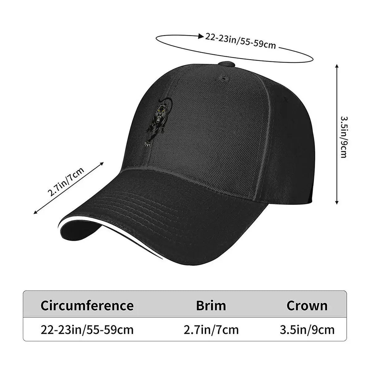 Black Panther Glowing Eyes Streetwear Snapback Baseball Cap