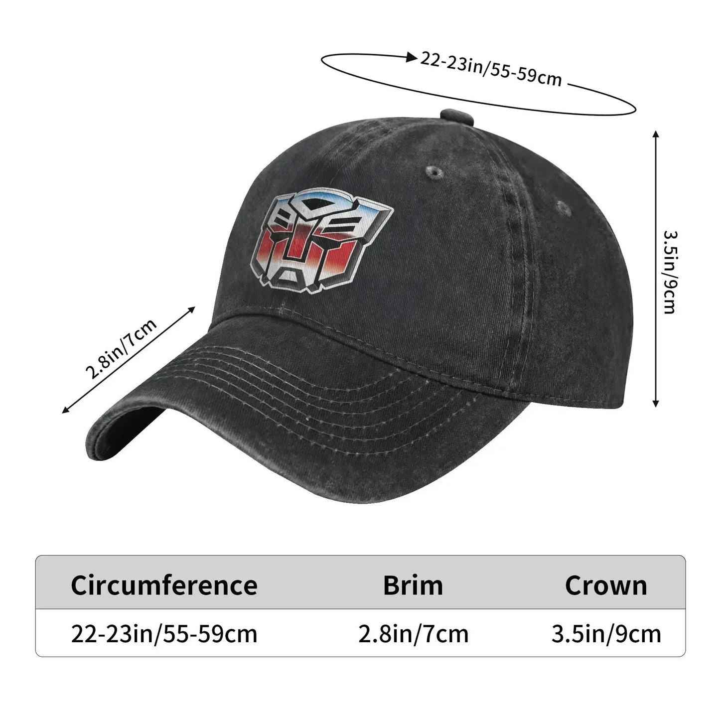Autobots Big Face Distressed Washed Baseball Cap