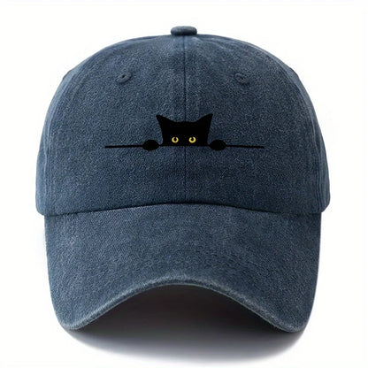 Cartoon Cat Printed Adjustable Baseball Cap