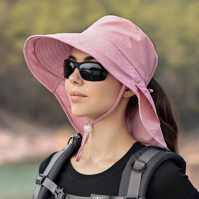 European American Wide Brim Sun Bucket Hat